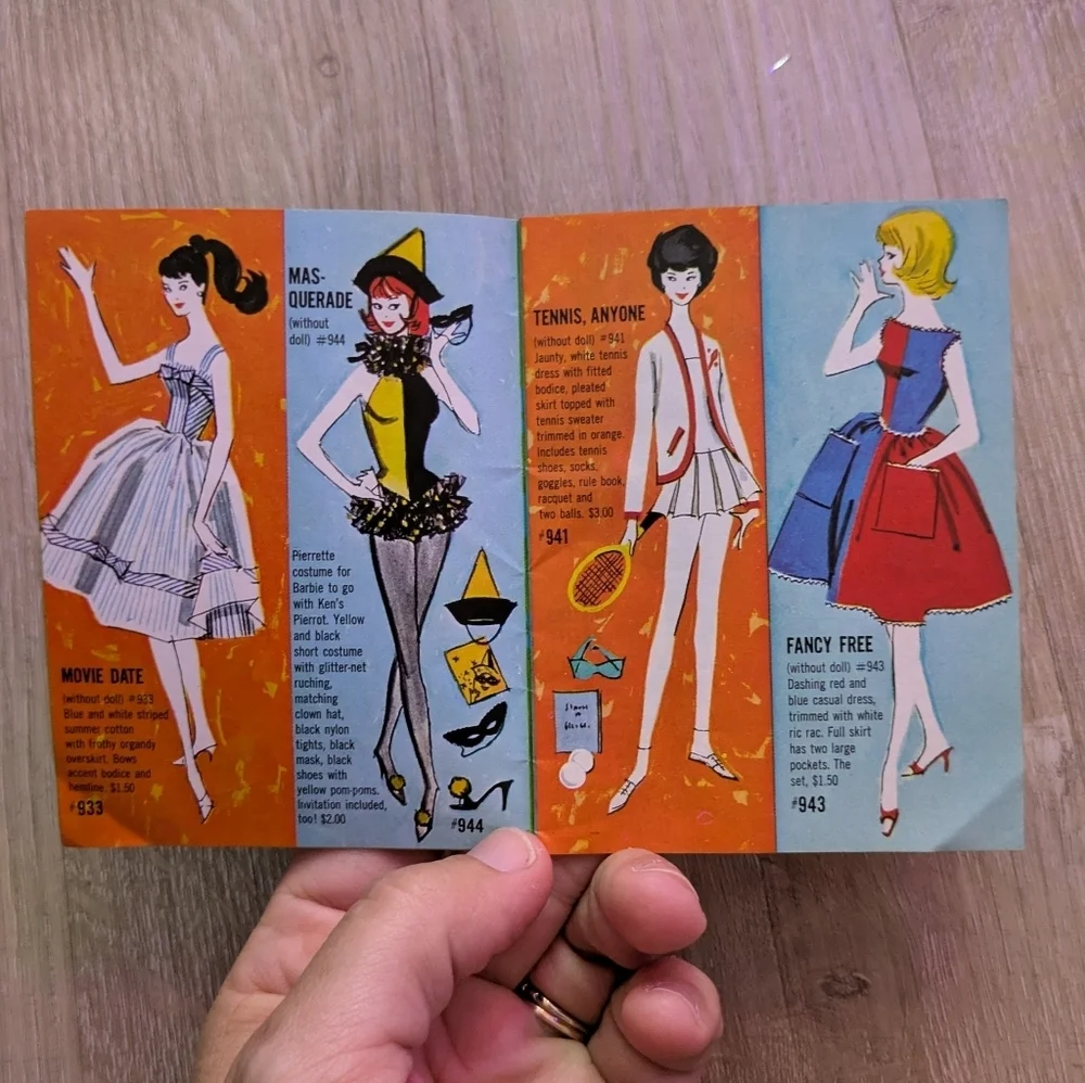 Vintage 1962 Barbie & Ken and Best Friend Midge Doll Fashion Book Catalog